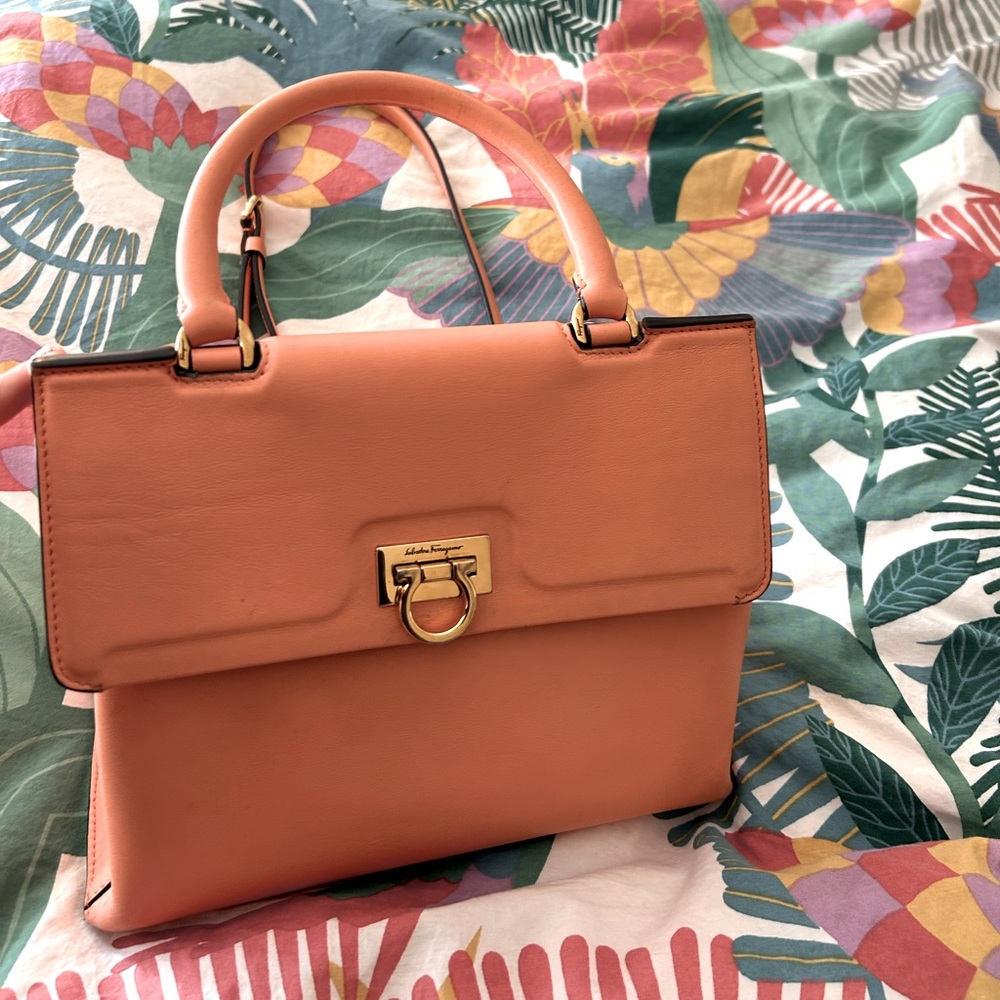Orange Salvadore Ferragamo purse